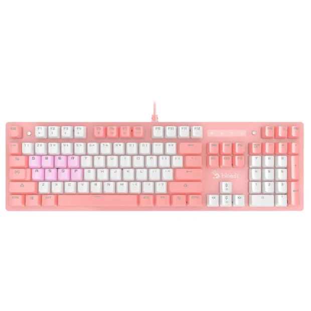Клавиатура A4Tech Bloody B800 Dual Color (розовый/белый)